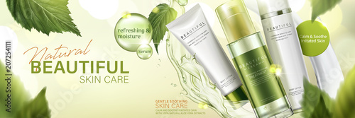 Natural skin care products ad