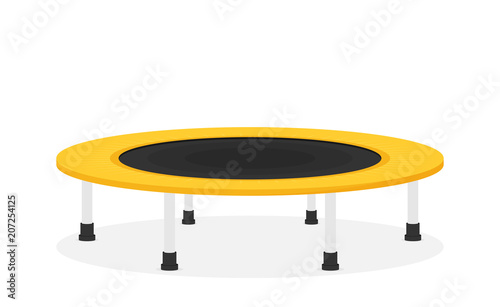 Jumping trampoline vector flat