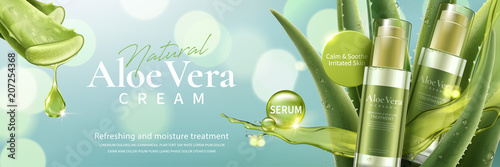 Aloe vera cream and spray ad