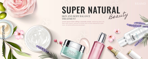 Cosmetic product banner ad photo