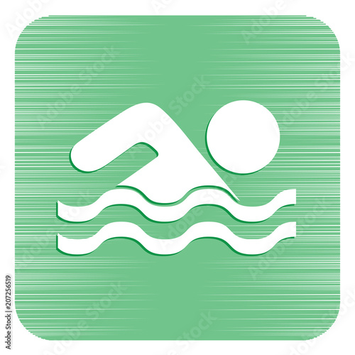 Swimming water sport icon