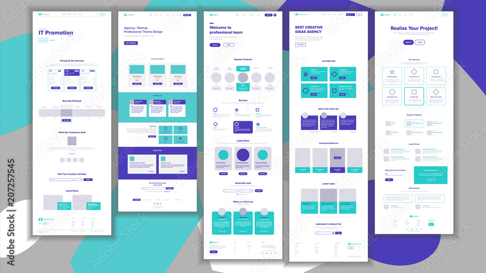 Website Template Vector. Page Business Project. Shopping Online Landing Web Page. Manager Meeting. Corporate Concept. Technical Online Support. Design Evolution System. Illustration