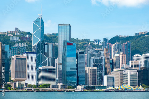 Hong Kong financial district skyline photo
