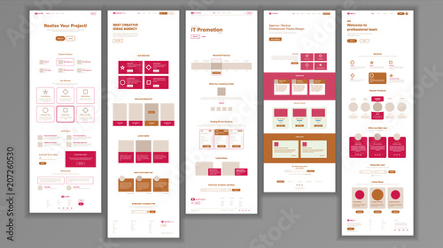 Website Template Vector. Page Business Landing. Shopping Online Web Page. People Environment. Creativity Construction. Responsive Design Interface. Brainstorming Communication. Illustration