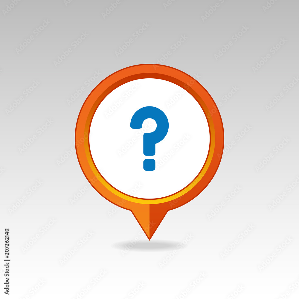 Question mark pin map icon. Map pointer, markers. Question mark pin map icon. Map pointer, markers.