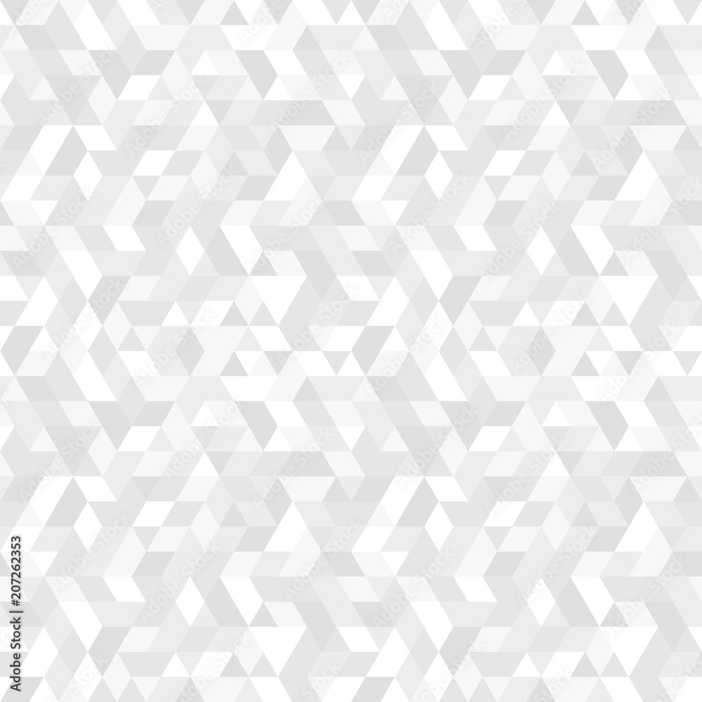 Geometric vector light pattern with triangles. Geometric modern ornament. Seamless abstract background