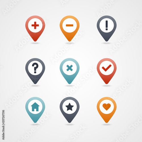 Free Download Mapping pins icon - GFXLoad