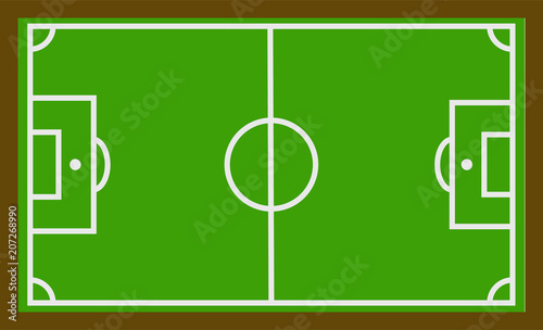 Pizarra con esquema de un campo de fútbol.
