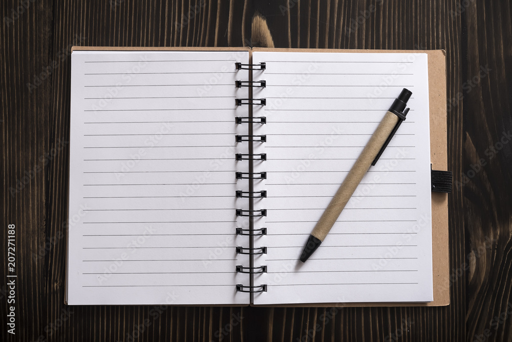 Blank Notebook on a Desk Blank Notebook on a Desk