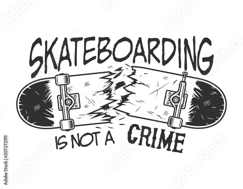 Vintage skateboarding logotype