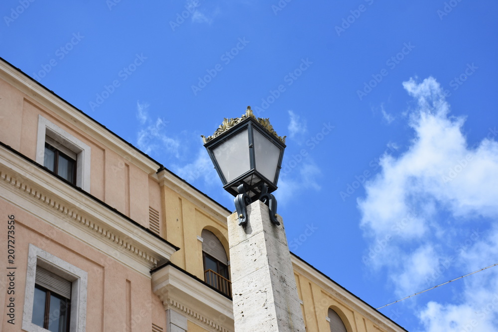 Rome. Facade and details of a religious historic building in the way of Conciliation on Vaticano. Rome. Facade and details of a religious historic building in the way of Conciliation on Vaticano.