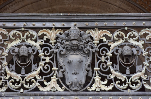 Rome. Atrium Exterior of the Basilica of San Pietro. Details of entrance gates
