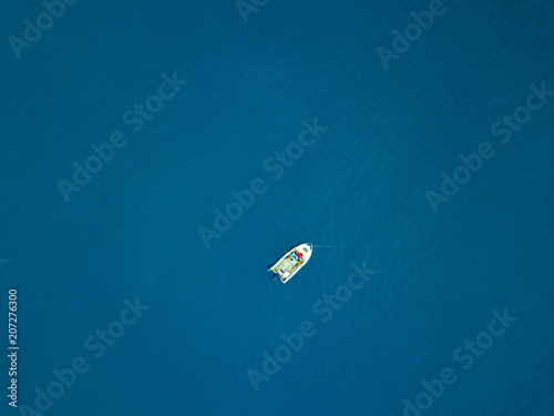 White boat in a blue ocean, Australia