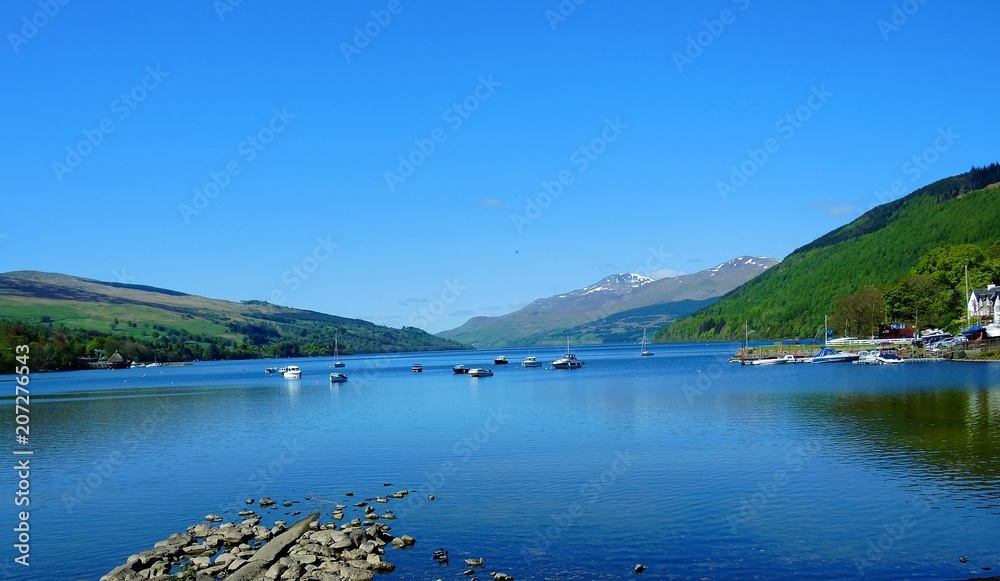 A scenic image of Loch Tay in Perthshire, Scotland.