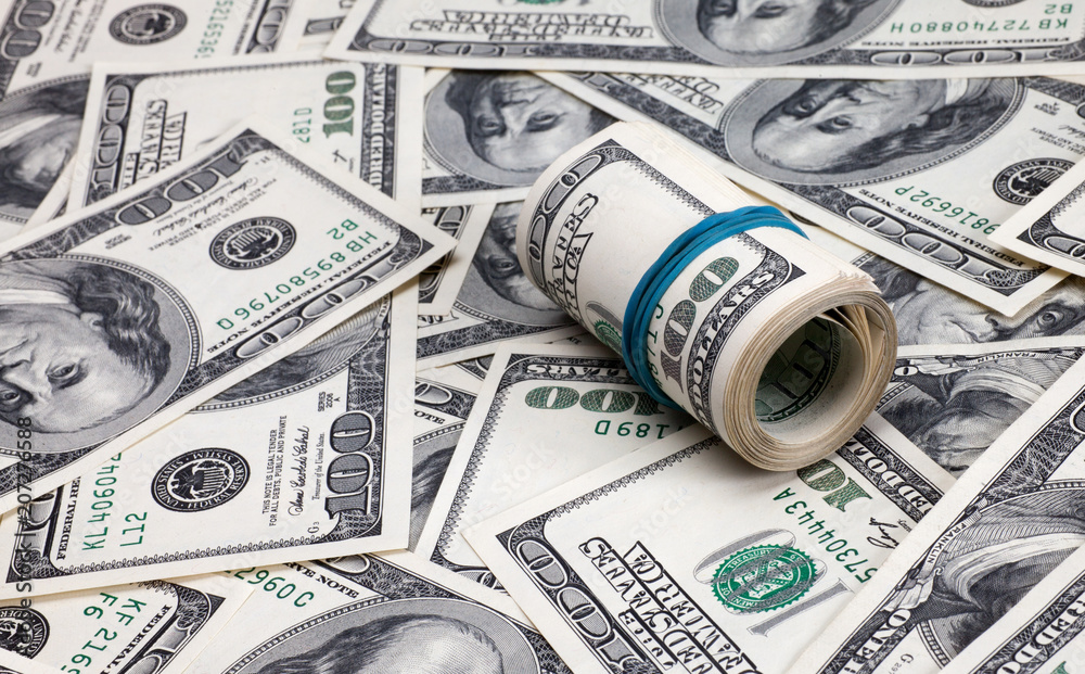 Fototapeta premium Dollars roll