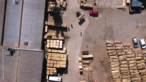 Aerial View Of Stawmill Factory
