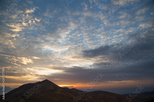 Abendstimmung auf dem Gipfel auf Fuerteventura © Kathrin