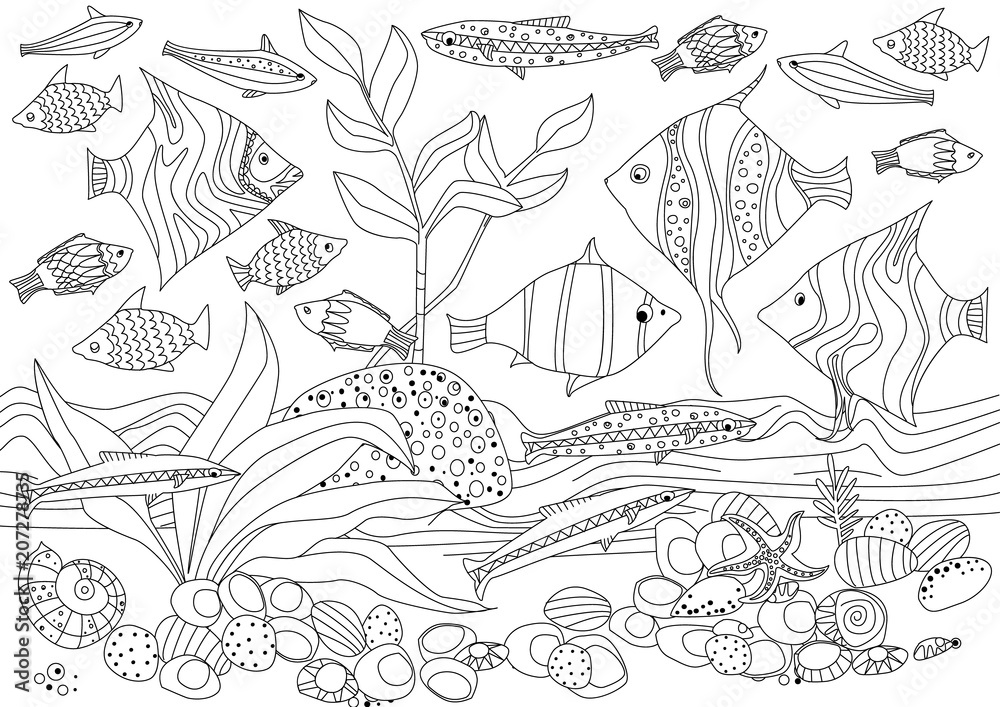 Collection 77+ newest aquarium coloring pages , 100 free printables