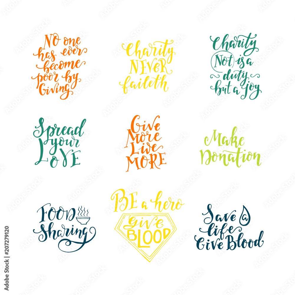 Charity lettering poster Charity lettering poster