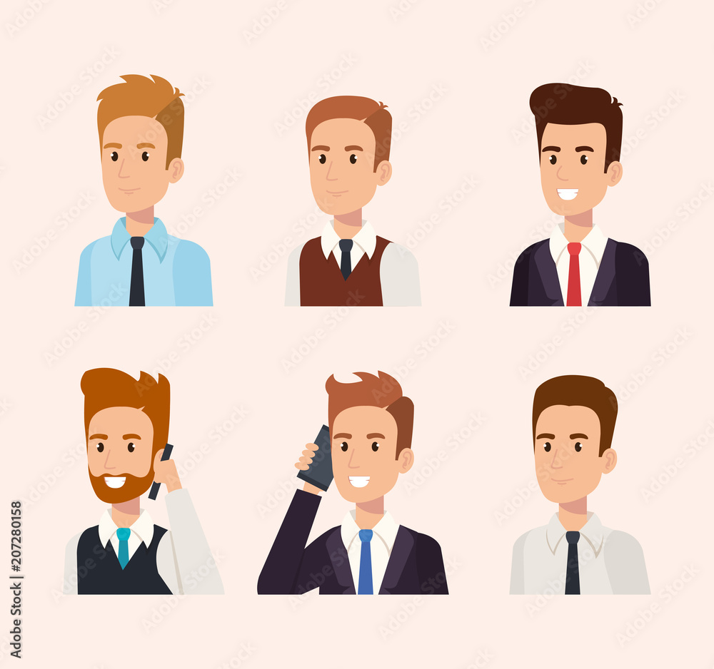 business men isometric avatars vector illustration design business men isometric avatars vector illustration design