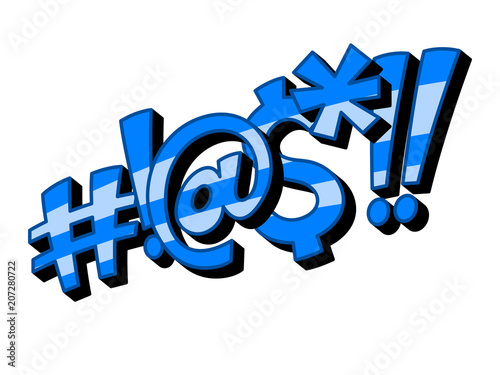 Swear word sign comic book pop art vector