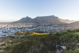 Late afternoon view of Table Mountain in Cape Town