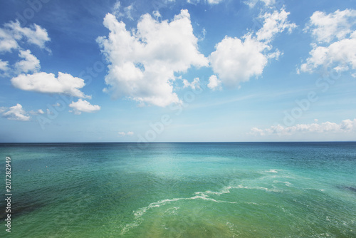 beach with cloudy day