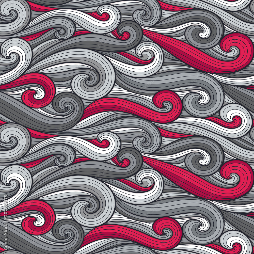 Abstract wavy lines seamless pattern. Floral organic vector illustration. Bright colorful seamlessly tiling background collection Abstract wavy lines seamless pattern. Floral organic vector illustration. Bright colorful seamlessly tiling background collection