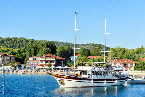 Travelling ship, Athos, Halkidiki, Greece