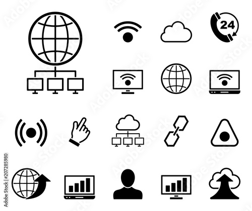 Internet - Iconset (in Schwarz)