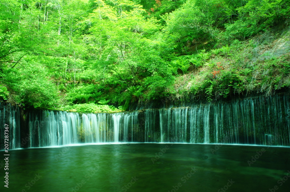 白糸の滝 軽井沢 長野 白糸 滝 Stock Photo Adobe Stock