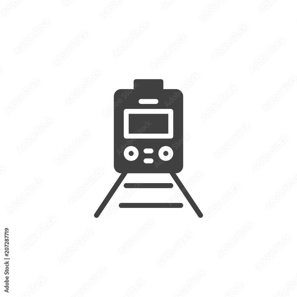 Train vector icon. filled flat sign for mobile concept and web design. Railway, metro simple solid icon. Symbol, logo illustration. Pixel perfect vector graphics Train vector icon. filled flat sign for mobile concept and web design. Railway, metro simple solid icon. Symbol, logo illustration. Pixel perfect vector graphics
