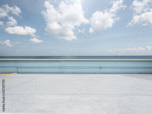 Empty parking lot on beach