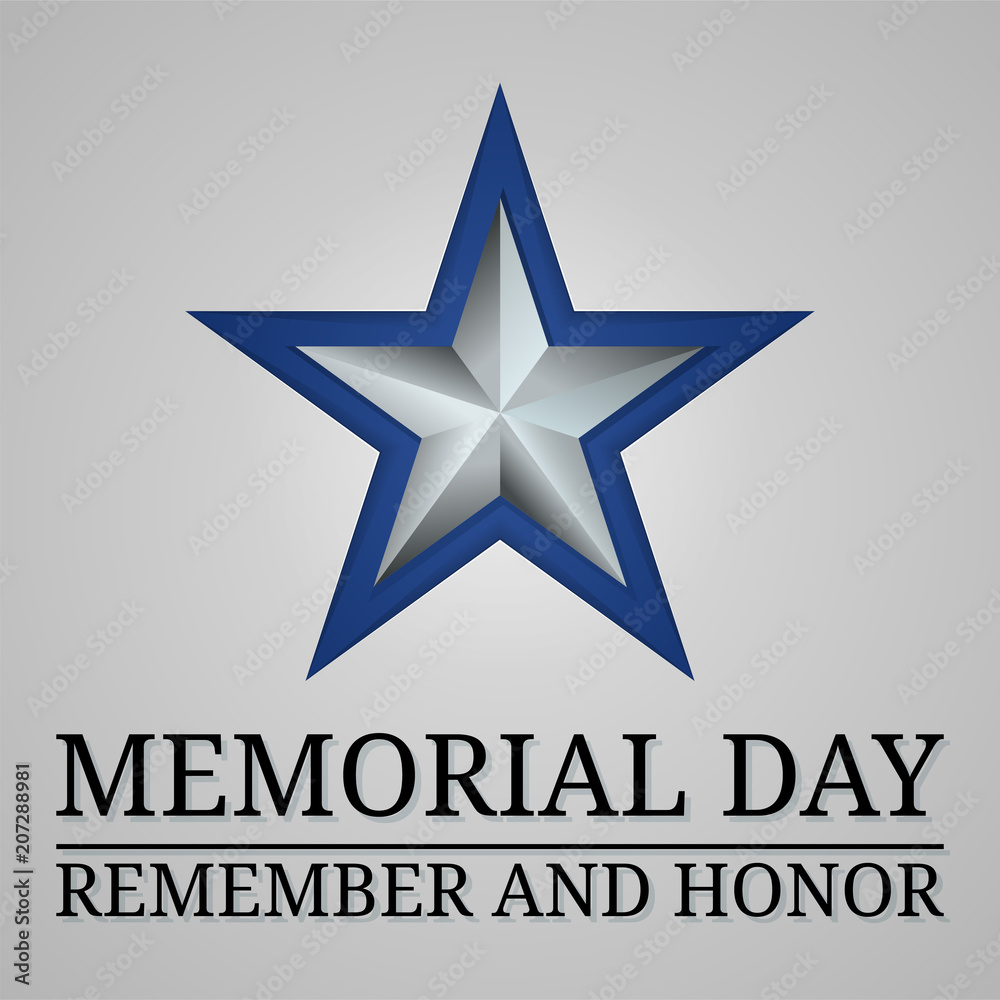 Obraz premium Memorial Day Star illustration