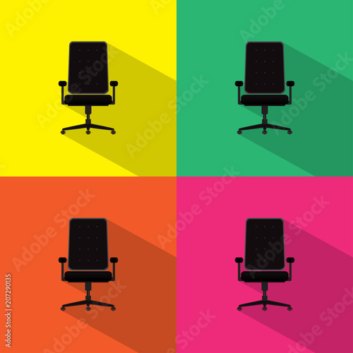 Office Chair in colorful colors.