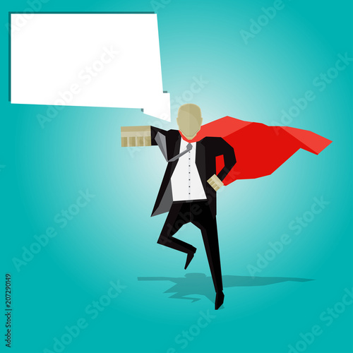 Super businessman. Vector.