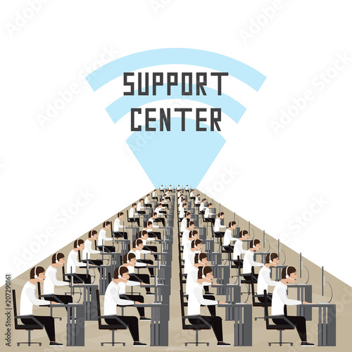 Support center, vector.