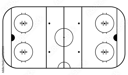 Hockey arena. White and black background. Vector illustration eps 10