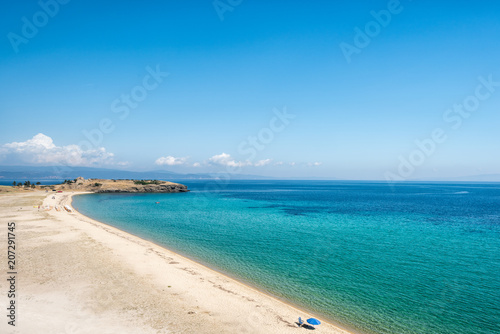 Fototapeta Naklejka Na Ścianę i Meble -  Crystal turquoise beaches of Greece. Sithonia