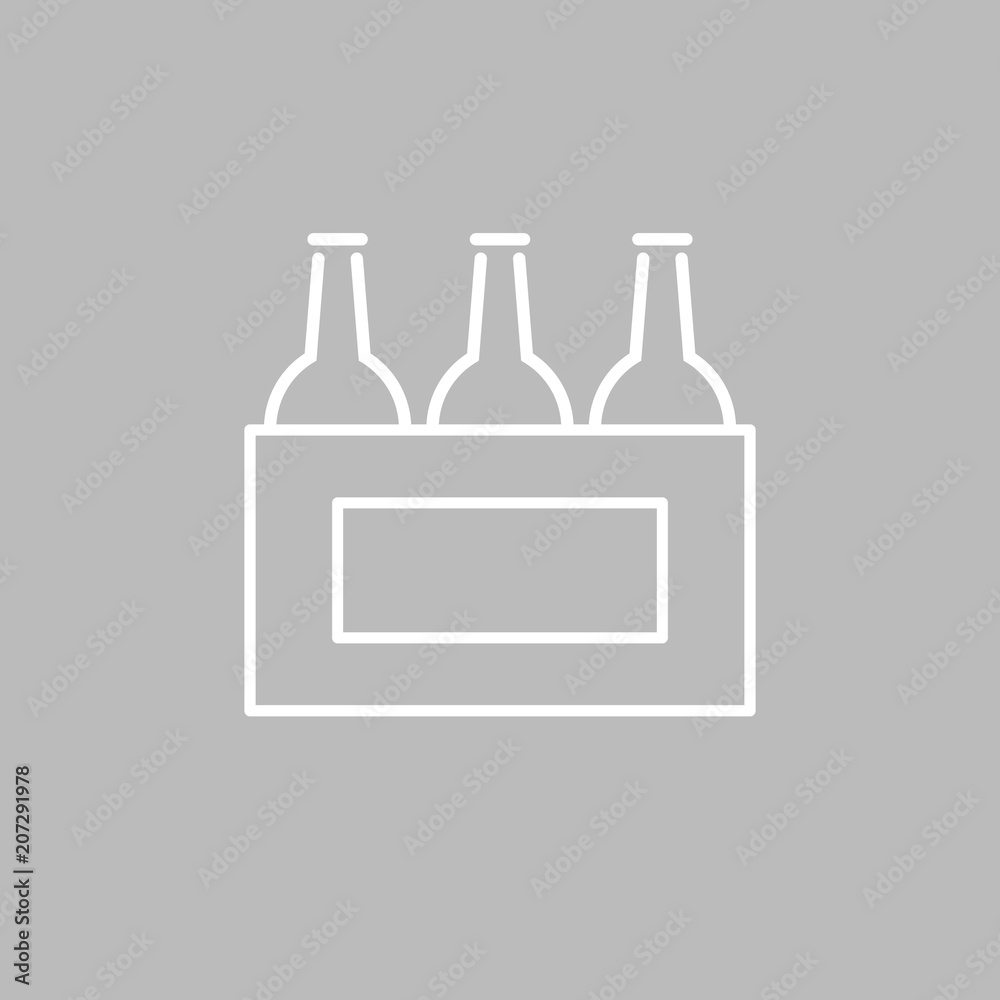 Sixpack - OUTLINE KONTUR - Icon Symbol Piktogramm Bildmarke grafisches Element - Web Druck - Vektor - weiß auf grauen Hintergrund Sixpack - OUTLINE KONTUR - Icon Symbol Piktogramm Bildmarke grafisches Element - Web Druck - Vektor - weiß auf grauen Hintergrund