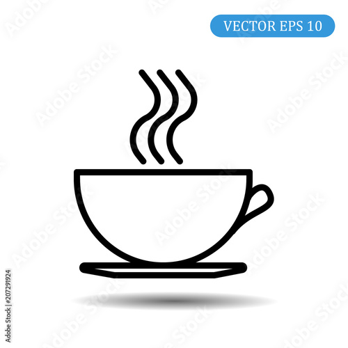 Coffee cup icon. Vector illustration eps 10