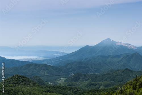 Mountain Bandai in summer season. One of the 100 famous mountains of Japan.