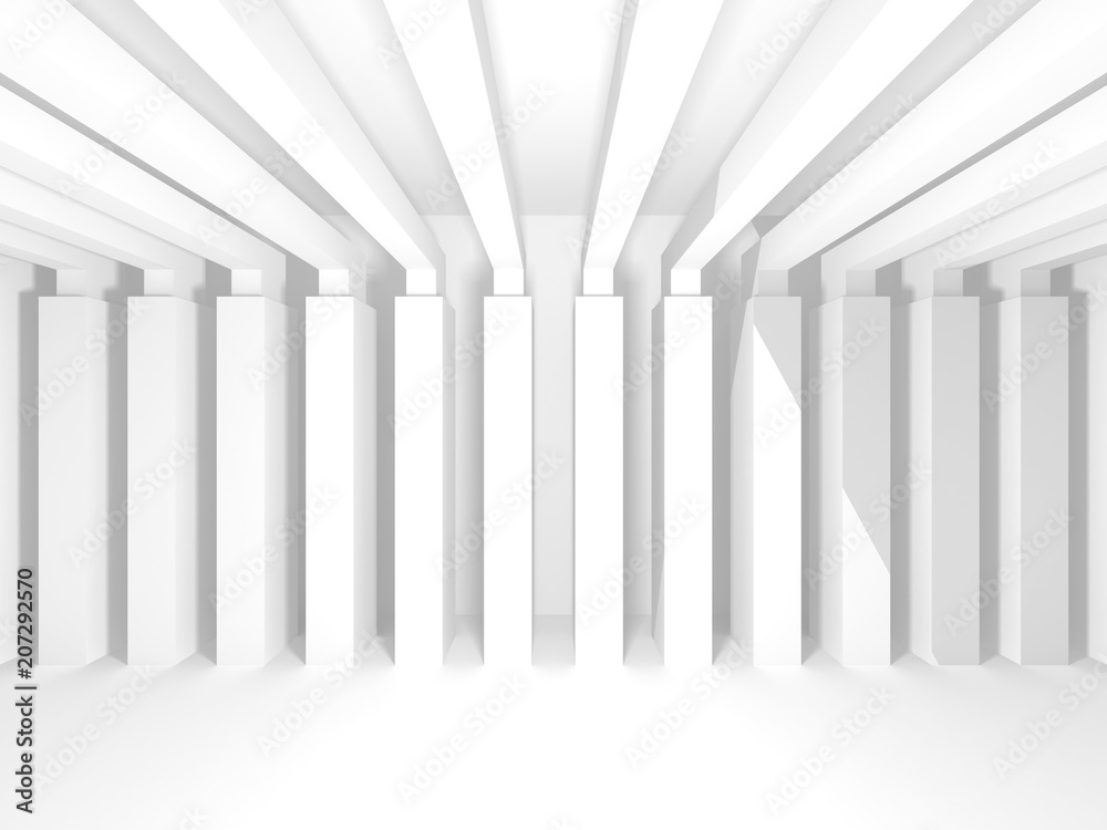 Fototapeta premium Futuristic White Architecture Design Background