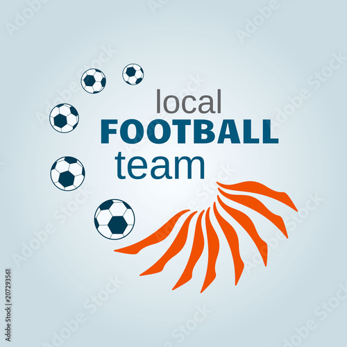 Soccer related logotype for apparel branding and local football teams