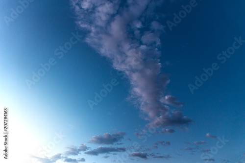 Cloud against the blue sky