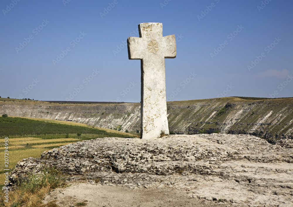 Cross in Old Orhei. Moldova
