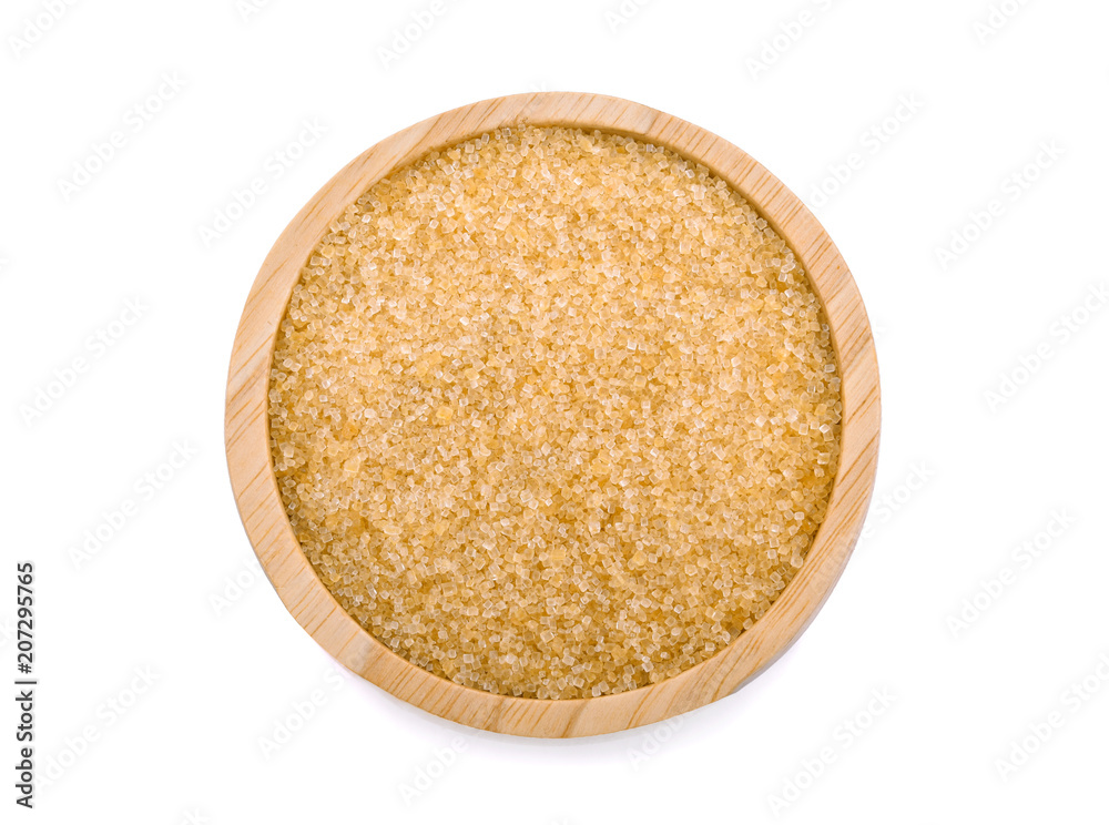 Heap of brown sugar isolated on white Heap of brown sugar isolated on white