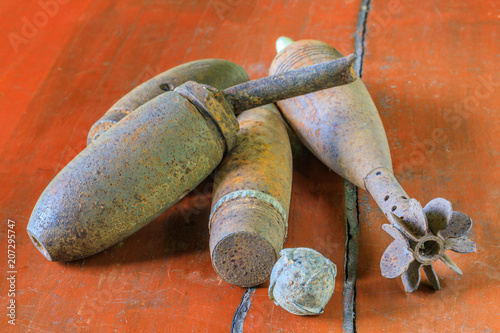 Quadro su tela The old bombs in cold war remain in Southeast Asia.