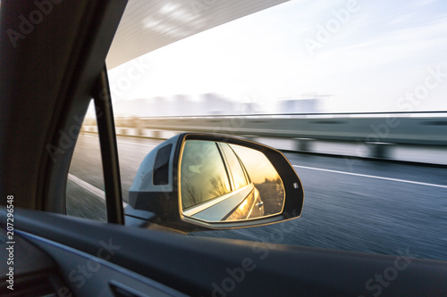 car driving on the road