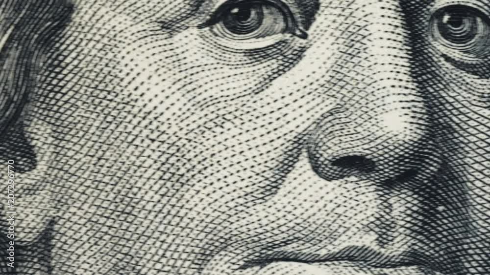 One hundred dollar bill close up